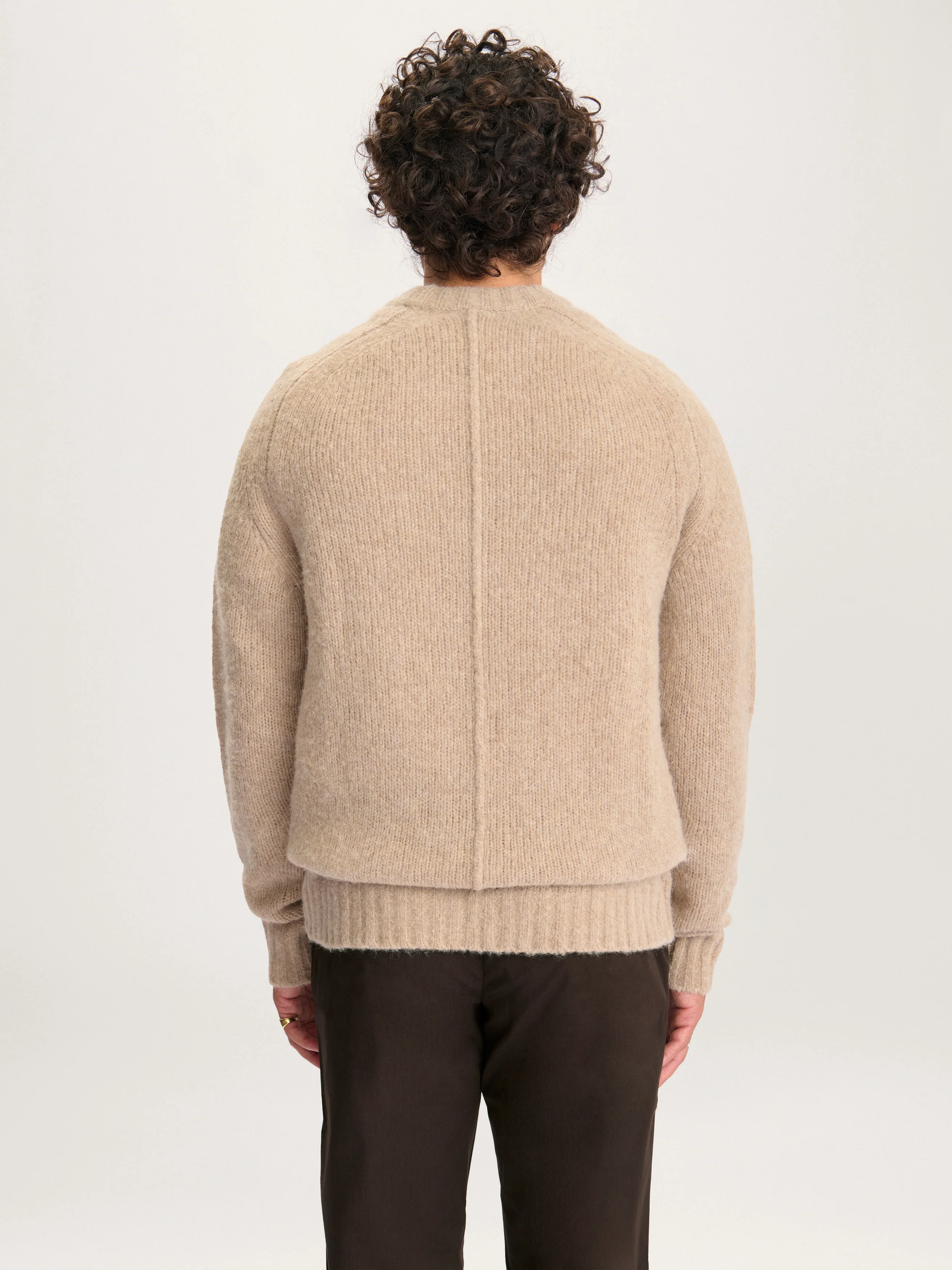 The Alpaca Crewneck Sweater || Oatmeal | Alpaca Blend - Image 3